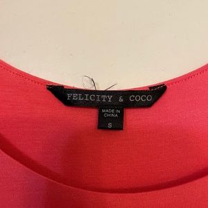 Coral color maxi dress